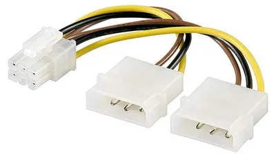 Imagen del producto de Adaptador reductor de conector de alimentación Molex de 6 pines para tarjetas gráficas