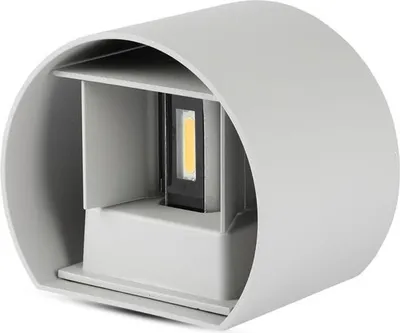 Produktbild von V-TAC LED-Wandleuchte, rund – Bridgelux – IP65 wasserdicht – Schwarz – 6 W – 660 Lumen – 3000 K