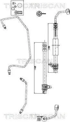 Produktbild von TRISCAN 8516 43001 Servoleitung für HYUNDAI MATRIX (FC) von Hydraulikpumpe nach Lenkgetriebe