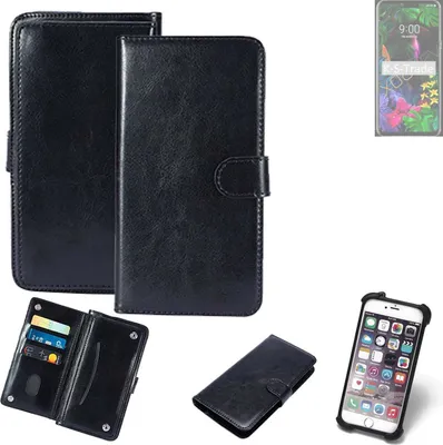 Produktbild von K-S-Trade 360° Hülle kompatibel mit LG Electronics G8 ThinQ schwarz Kunstleder Case BookCase WalletCase Kunstlederederhülle Handyhülle,