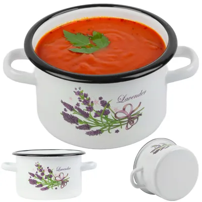 Obrázek produktu pro Silesia Emalia Hrnec tradiční smaltovaný 5,5 l 22 cm indukce