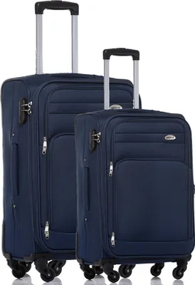 Produktbild von Beibye Weichgepäck-Trolley Set 2-tlg. 64 + 54cm, 4 Rollen, Dehnfalte, blau