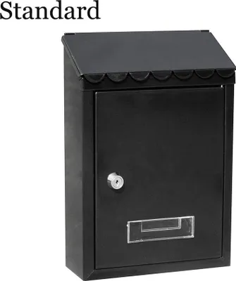 Image de Boîte Aux Lettres Standard Noire Robuste, Sécurisée, Design Classique - Edm