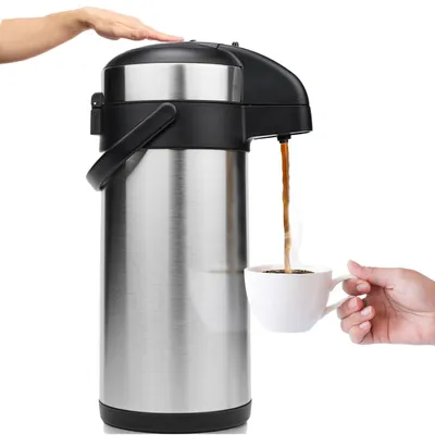 Isolierte Pumpkanne 5 L Edelstahl – Kaffeekaraffe für Partys