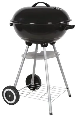 Produktbild von Kugelgrill 44cm fahrbarer Grill mit Ablagerost
