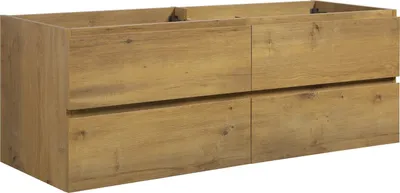 Badmöbel-Set Angela 100 Cm In Eiche - Waschtisch Mit Unterschrank & Spiegel