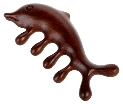 Produktbild von Holzkamm zur Kopfhautmassage aus Sandelholz für Haarpflege und Reisen