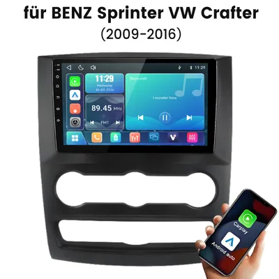 Obrázek produktu pro Autorádio JUNSUN s Linuxem, 10 palců, s bezdrátovým CarPlay a Android Auto, Bluetooth, FM, USB, pro modely Mercedes-Benz Sprinter a VW Crafter, rok výroby 2009-2016