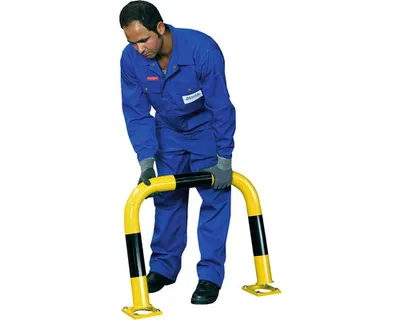 Produktbild von Rammschutzbügel zum Wegnehmen Stahl gelb/schwarz 350x750 mm