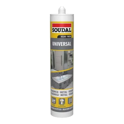 Produktbild von Silikon Soudal 115926 Universal Schwarz 280 ml