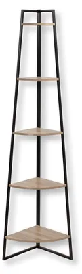 Image de CALICOSY - Étagère d'angle 5 étagesReproduction Bois H180 cm LEXIE