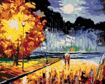 Produktbild von Zuty - Malen nach Zahlen - LIEBENDE BEI EINEM ABENDSPAZIERGANG, 40x50 cm, ohne Keilrahmen