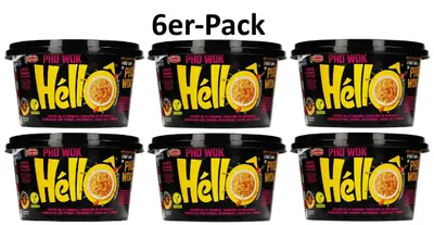Produktbild von 6er-Pack ACECOOK Pho Wok Hello in Bowl Instant Reisnudeln Zwiebel und Knoblauch 76g