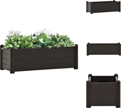 Obrázek produktu pro vidaXL Vyvýšený zahradní záhon PP antracit 100x43x35 cm - Květináče a květináče