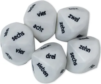 Produktbild von TimeTEX Würfel-Set Zahlenwörter "Eins - Zehn", zehnseitig, 5-tlg., 22 mm