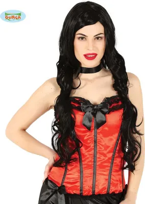 Produktbild von schwarze gewellte Langhaar Perücke für Damen
