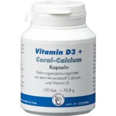 Productafbeelding van Vitamin D3 en koraalcalcium capsules, 120 stuks
