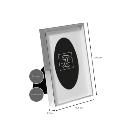 Produktbild von Fink PIA, Bilderrahmen 10x15 cm, Glas, versilbert, Stahl, silberfarben, L. 2.2 cm, B. 15.5 cm, H. 20.6 cm 133162