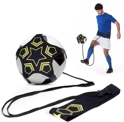 Immagine prodotto di Cintura da allenamento per il calcio Ibbenzoa® in nylon – Allenatore per palloni regolabile, circa 15-40 metri, con fibbie in acciaio inossidabile, ideale per esercizi di dribbling e controllo della palla individuali