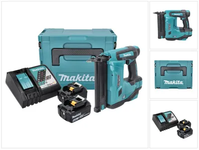 Produktbild von Makita DBN 500 RMJ Akku Stauchkopfnagler 18 V 15-50 mm + 2x Akku 4,0 Ah + Ladegerät + Makpac
