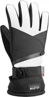 Immagine prodotto di Outdoor Master 3m Thinsulate Guanti impermeabili Bianco,Nero L Uomo,Donna Bianco,Nero L