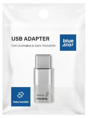 Obrázek produktu pro Adaptér Micro USB na Type-C Blue Star – bílý
