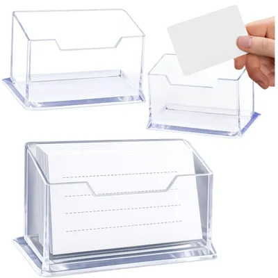 Produktbild von Transparenter Visitenkartenhalter aus Kunststoff, 11 cm