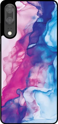 Produktbild von Smartphonica Telefon Fall fit für Huawei P20 mit rosa blau Marmor Print - TPU Backcover Fall Rose blau Marmor Design
