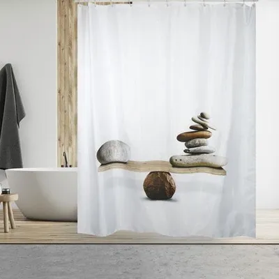 Produktbild von MSV Anti-Schimmel Duschvorhang - Anti-Bakteriell, waschbar, wasserdicht- Polyester, „Spirit“ 180x200cm