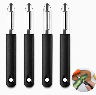 Obrázek produktu pro Ocelové škrabky na brambory, 4 kusy, ostré, vhodné do kuchyně