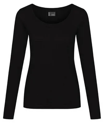 Image de Promodoro - T-shirt pour femmes, manches longues LT3215 (XL) (noir)