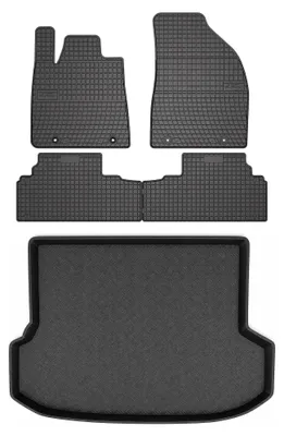 Zdjęcie produktu dla Dywaniki gumowe + mata bagażnika do Lexus RX III Hybrid 2008-2015 (standardowy bagażnik, hybryda) – czarne, dopasowane – Wielganizator SolidPRO