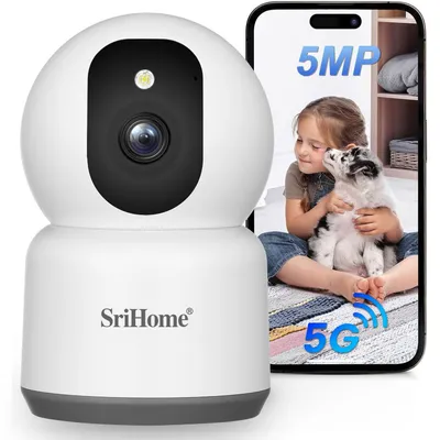 Productafbeelding van Bewakingscamera, 5 MP, wifi, menselijke bewegingsdetectie, nachtzicht, 2-weg audio, bewegingstracking