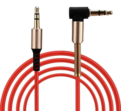 Rotes 1 m AUX-Kabel mit Winkelstecker