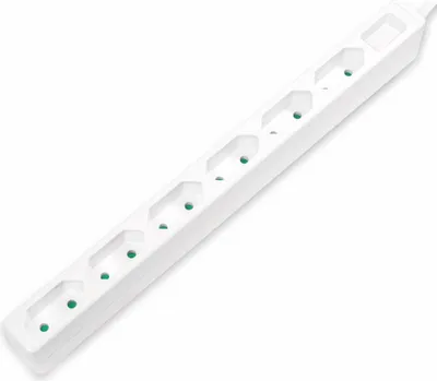 Produktbild von Slim Euro Steckdosenleiste, 6-fach, 1,50 m, weiß