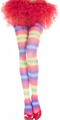 Produktbild von Bunte Regenbogen Strumpfhose als Kostümzubehör