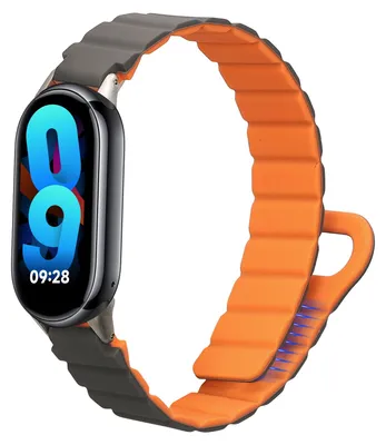 Produktbild von kwmobile Ersatzarmband kompatibel mit Xiaomi Mi Band 10 / Mi Band 9 / 8 Armband - Fitnesstracker Silikon Band mit Magnetverschluss