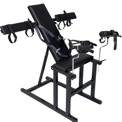 Produktbild von Bondage-Stuhl, verstellbares Design, bequemer gepolsterter Sitz, Chiar A mit Armlehne