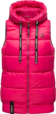 Produktbild von Navahoo Damen Weste Frühling Steppweste Kapuze Übergangsjacke Bodywarmer KASSIDY Pink Gr. 34 - XS