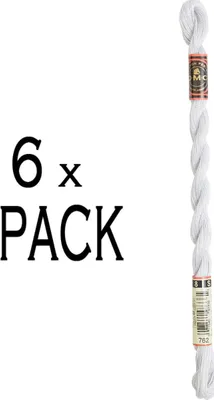 Zdjęcie produktu dla 6x DMC bead yarn rozmiar 8, 25 m, 115AR/8-762, PU