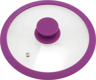 Immagine prodotto di Coperchio in vetro  bremermann con bordo in silicone per pentole e padelle da 20 cm, viola