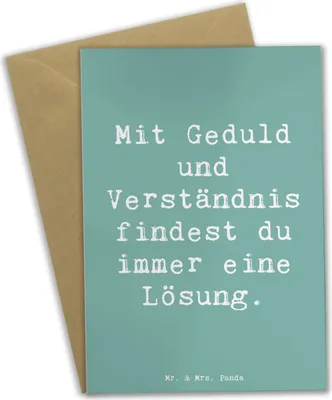 Produktbild von Mr. & Mrs. Panda Grußkarte Spruch Konflikte friedlich lösen - Meeresbrise - Geschenk, Ermutigung, Zuversicht, weihnachtskarten, Harmonie, Friede, Streitschlichtung, Trost