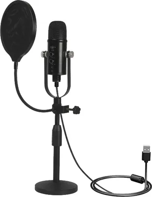 Image de Microphone à condensateur USB avec filtre pop pour le support de bureau pour le streaming en direct, l'enregistrement vidéo et musical