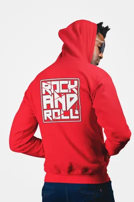 Produktbild von D&B Uni Hoodie ZIPST00120 Rock And Roll Rot-Größe 3XL