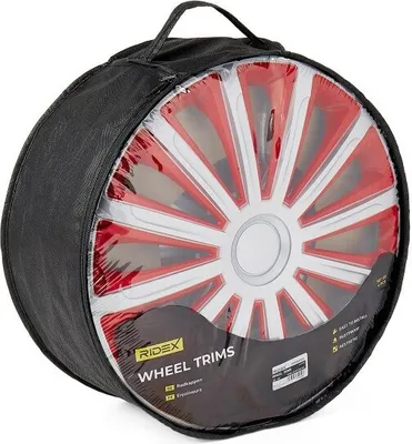 Produktbild von 15" Zoll Radkappe Silber Rot Radzierblende Radblende 100009A0023 RIDEX