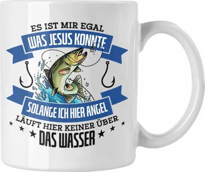 Produktbild von Trendation - Lustige Tasse für Angler Lustiger Spruch Geschenkidee (Weiß)