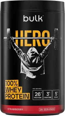 Produktbild von Bulk Hero 100% Whey Protein (2275g) Strawberry - Eiweiße - Molkenprotein-Mischung