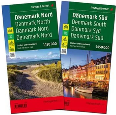 Produktbild von Dänemark Nord und Süd, Straßenkarten-Set 1:150.000, freytag & berndt