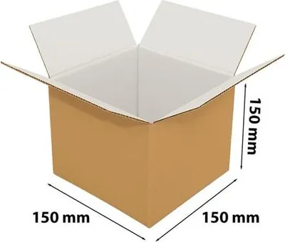 Zdjęcie produktu dla Karton Klapowy Pudełko Kartonowe Kartonik 150x150x150mm Brązowy