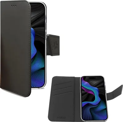 Produktbild von Celly WALLY1053, Geldbörsenhülle, Apple, iPhone 15, 15,5 cm (6.1"), Schwarz